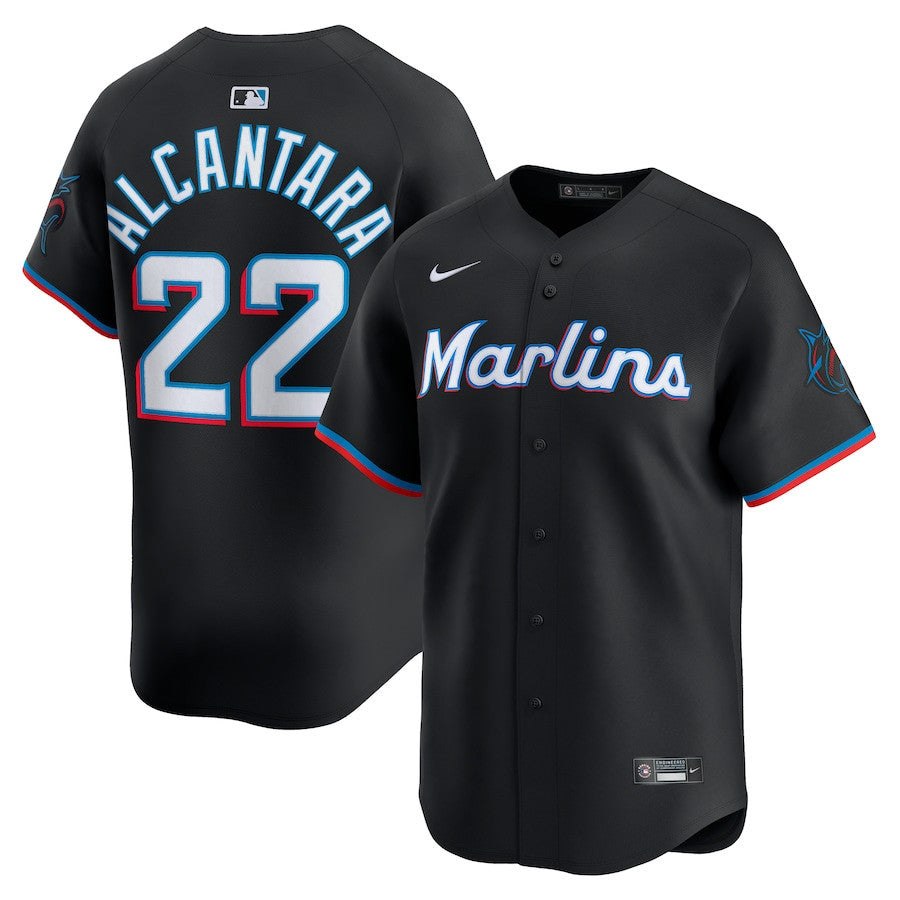 Sandy Alcantara 22 Miami Marlins Alternate Limited Player Men Jersey - Black