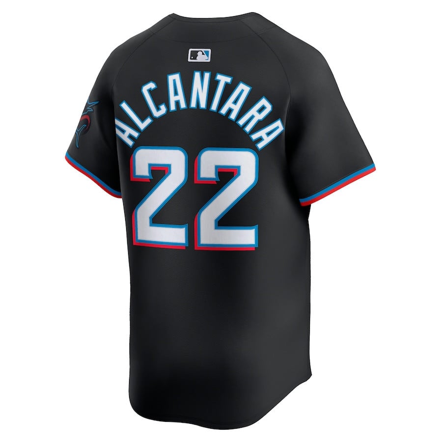 Sandy Alcantara 22 Miami Marlins Alternate Limited Player Men Jersey - Black