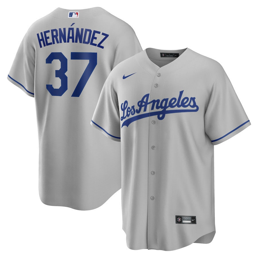 Teoscar Hernandez 37 Los Angeles Dodgers Road Men Jersey - Gray