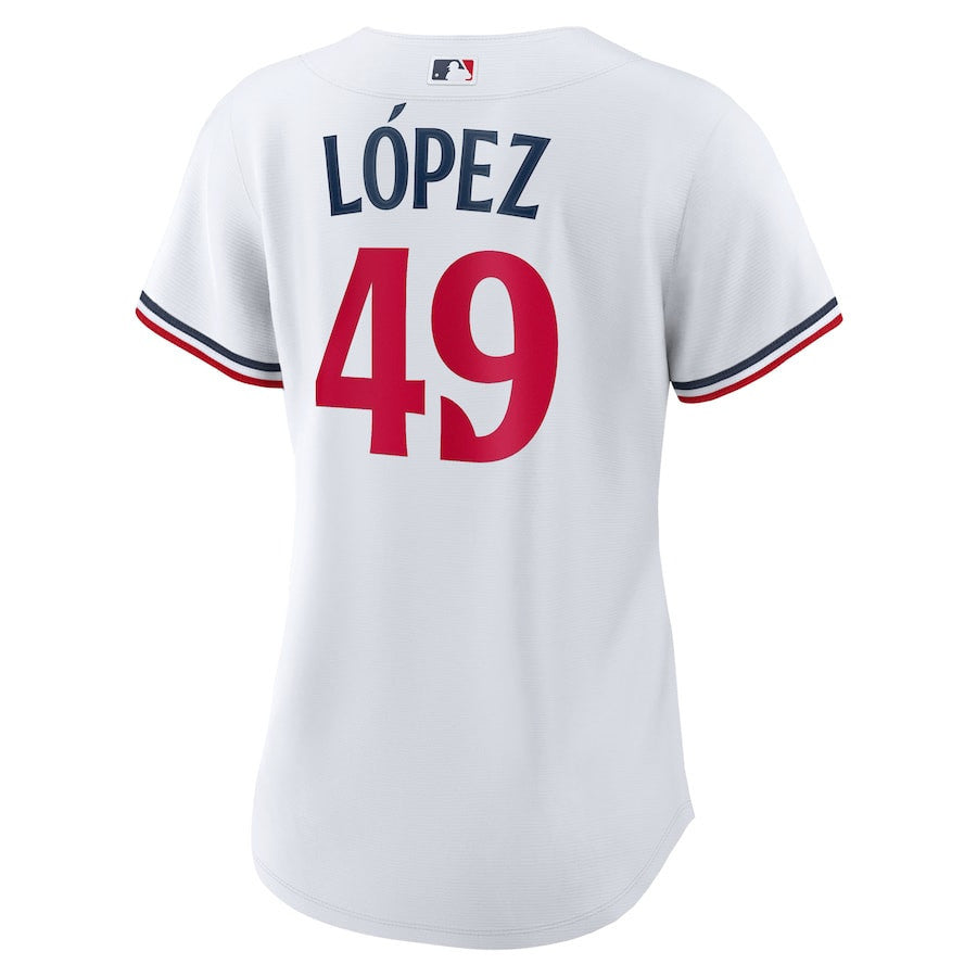 Pablo Lopez 49 Minnesota Twins Women's Home Jersey - White