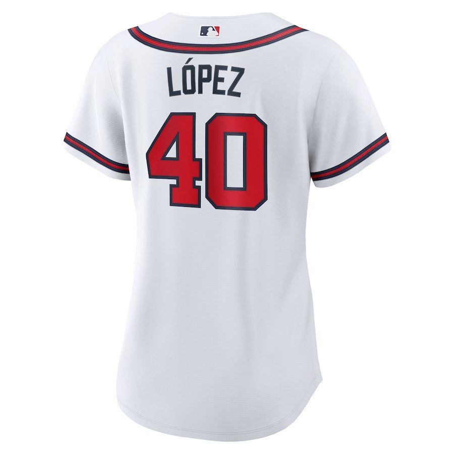 Reynaldo Lopez 40 Atlanta Braves Women's Home Jersey - White