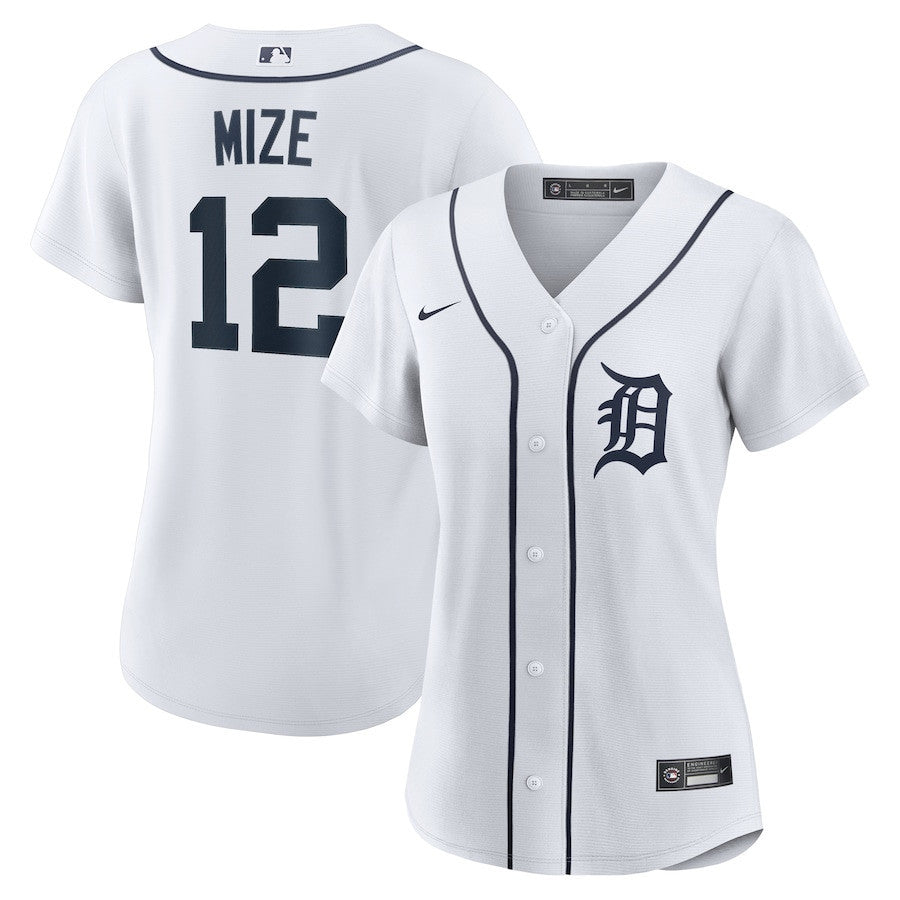 Casey Mize 12 Detroit Tigers Women's Home Jersey - White