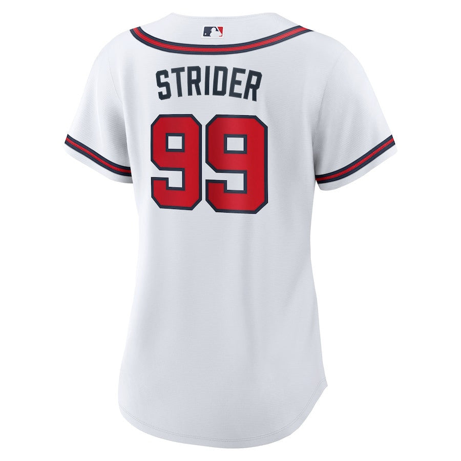 Spencer Strider 99 Atlanta Braves Women's Home Jersey - White