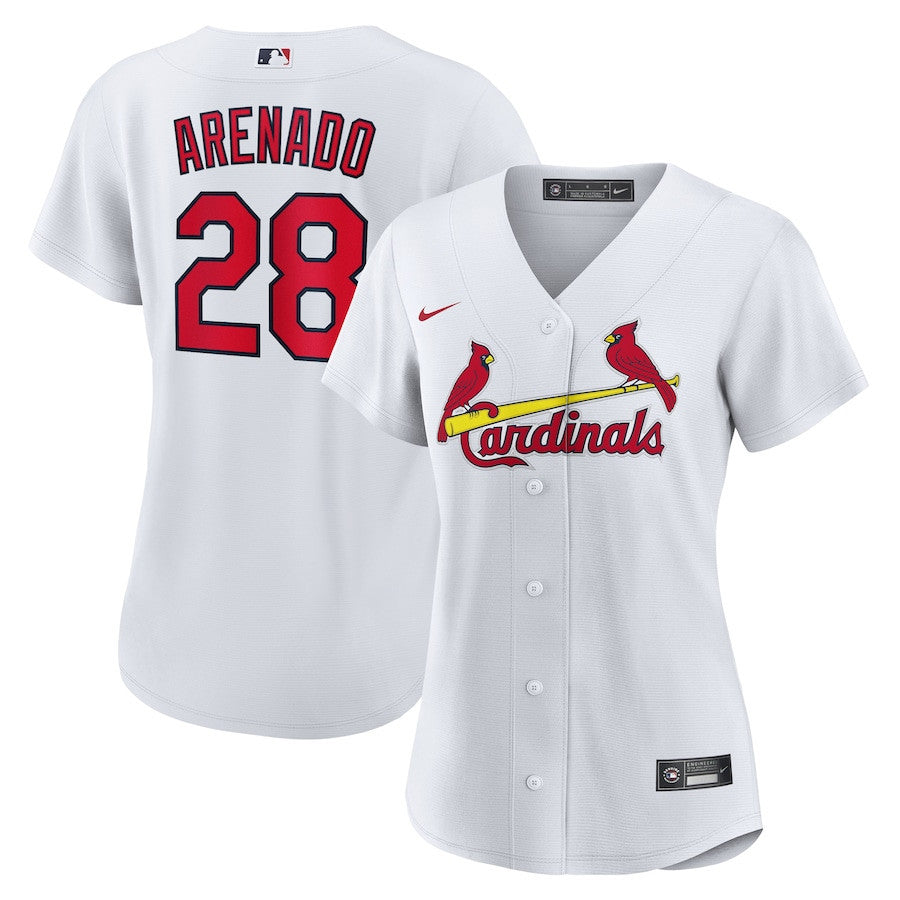 Nolan Arenado 28 St. Louis Cardinals Women's Home Jersey - White