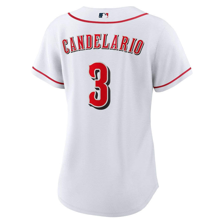 Jeimer Candelario 3 Cincinnati Reds Women's Home Jersey - White