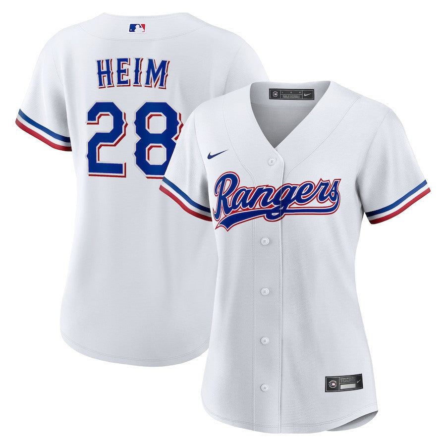 Jonah Heim 28 Texas Rangers Women's Home Jersey - White