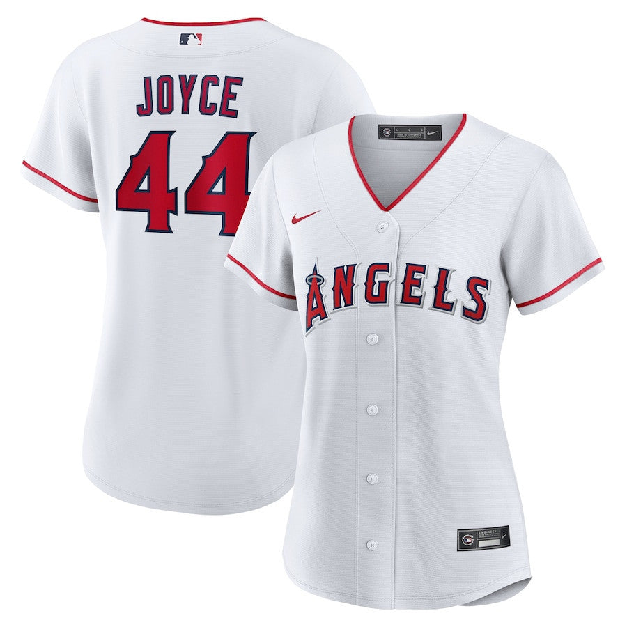 Ben Joyce 44 Los Angeles Angels Women's Home Jersey - White