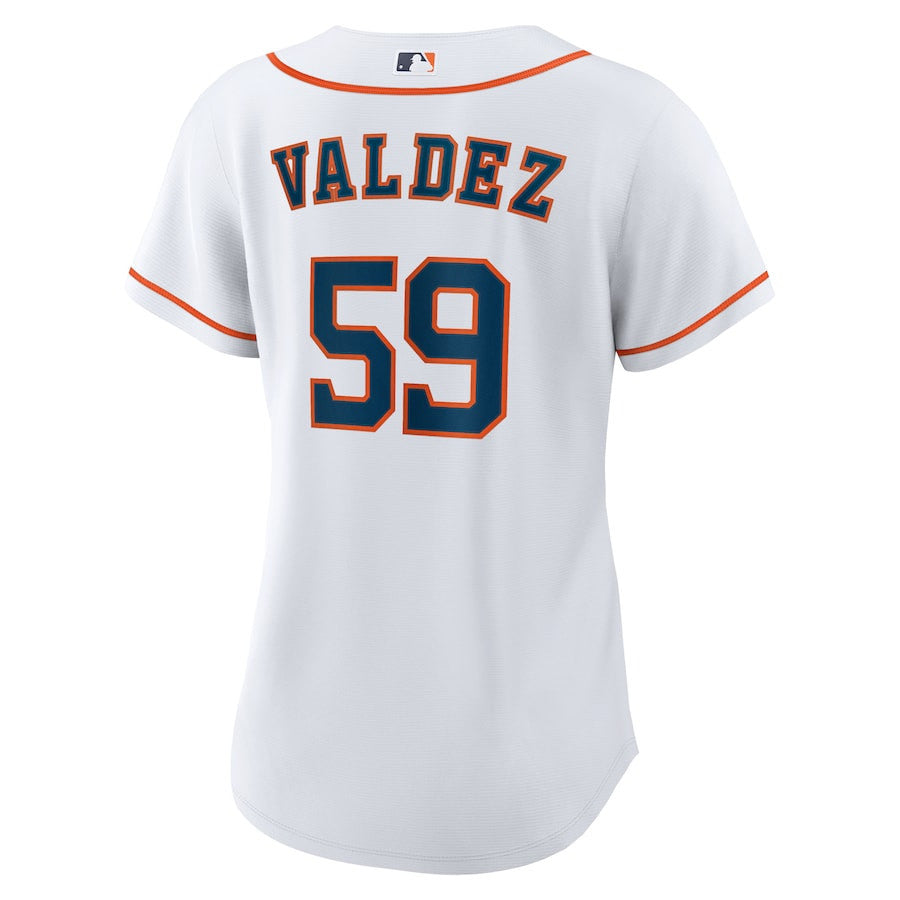 Framber Valdez 59 Houston Astros Women's Home Jersey - White