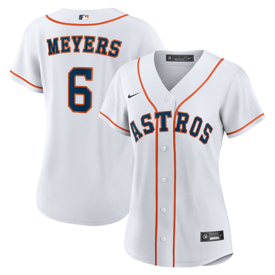 Jake Meyers 6 Houston Astros Women's Home Jersey - White