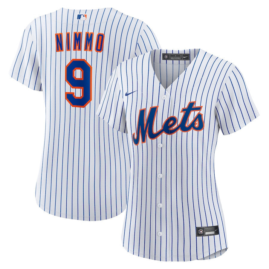 Brandon Nimmo 9 New York Mets Women's Home Jersey - White