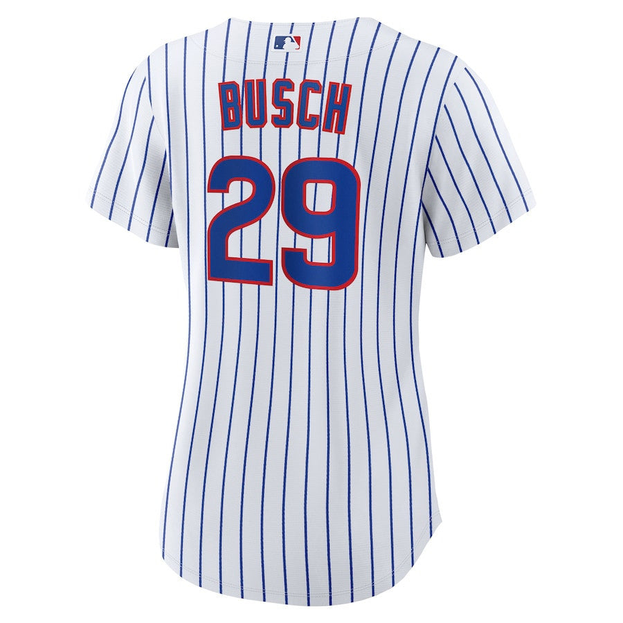 Michael Busch 29 Chicago Cubs Women's Home Jersey - White