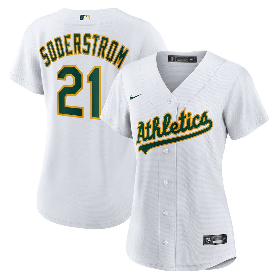 Tyler Soderstrom 21 Athletics Women's Home Jersey - White