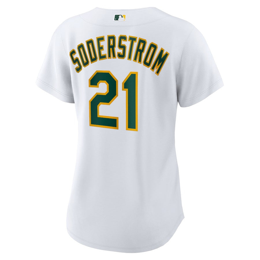 Tyler Soderstrom 21 Athletics Women's Home Jersey - White