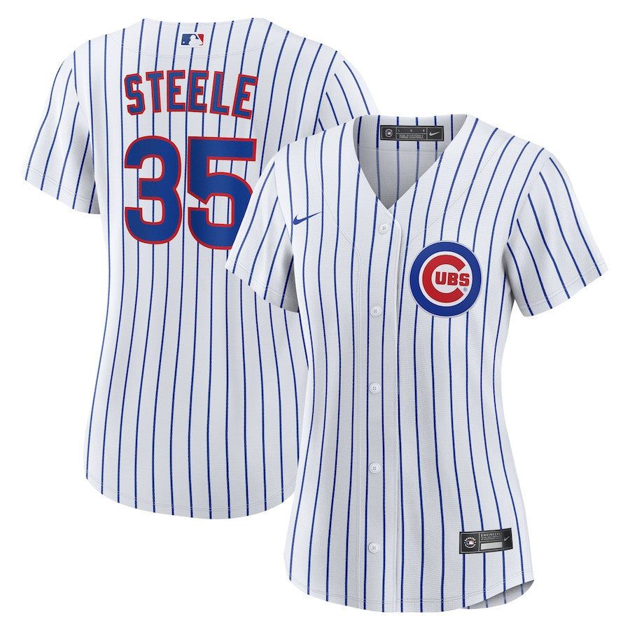 Justin Steele 35 Chicago Cubs Women's Home Jersey - White