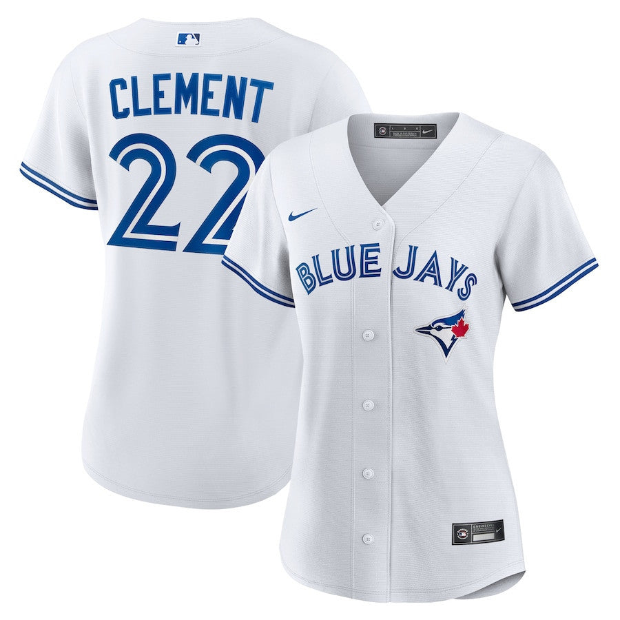 Ernie Clement 22 Toronto Blue Jays Women's Home Jersey - White