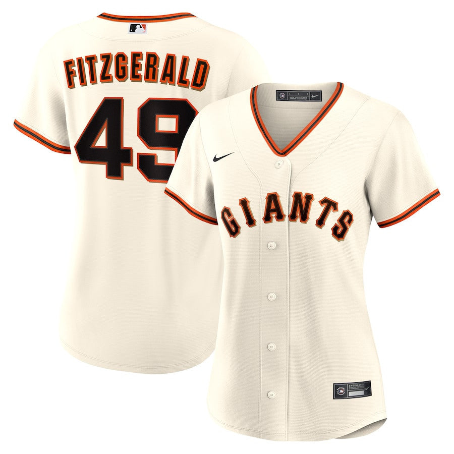 Tyler Fitzgerald 49 San Francisco Giants Women's Home Jersey - Cream