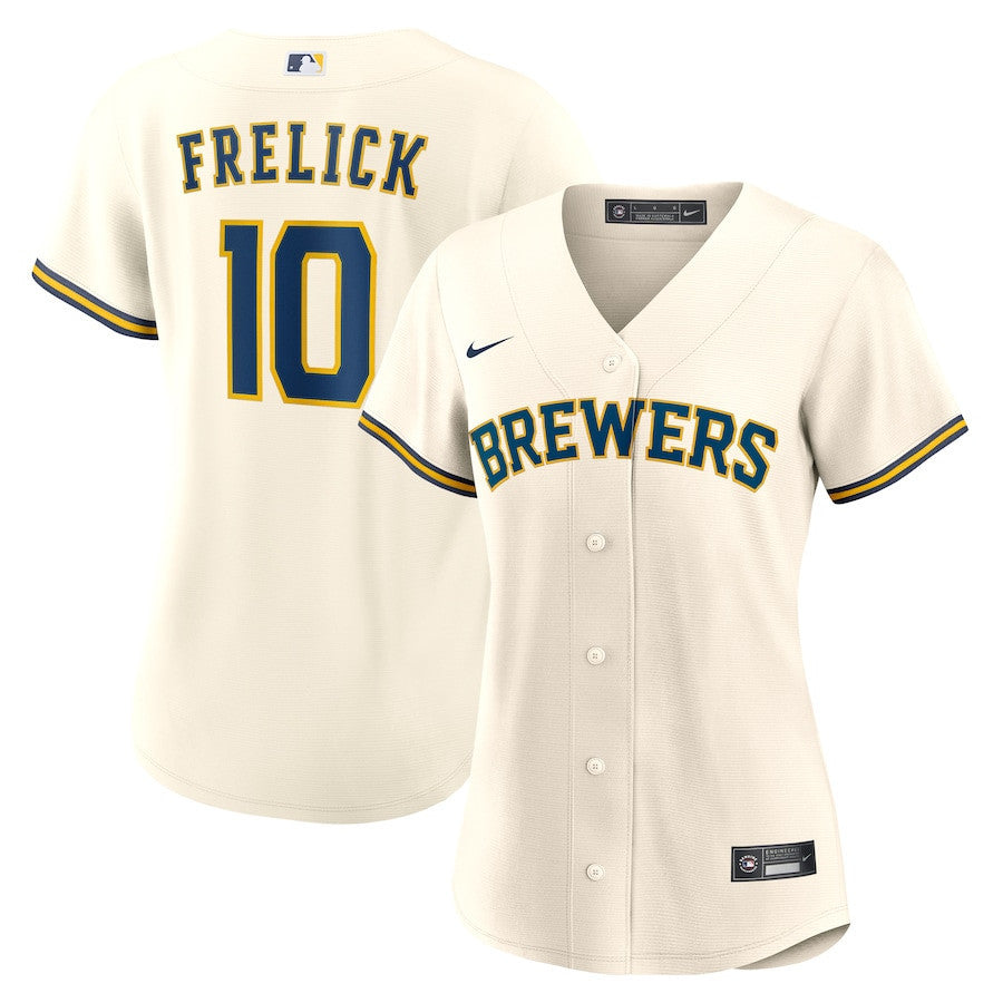 Sal Frelick 10 Milwaukee Brewers Women's Home Jersey - Cream