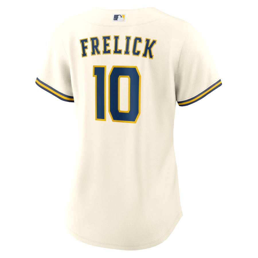 Sal Frelick 10 Milwaukee Brewers Women's Home Jersey - Cream