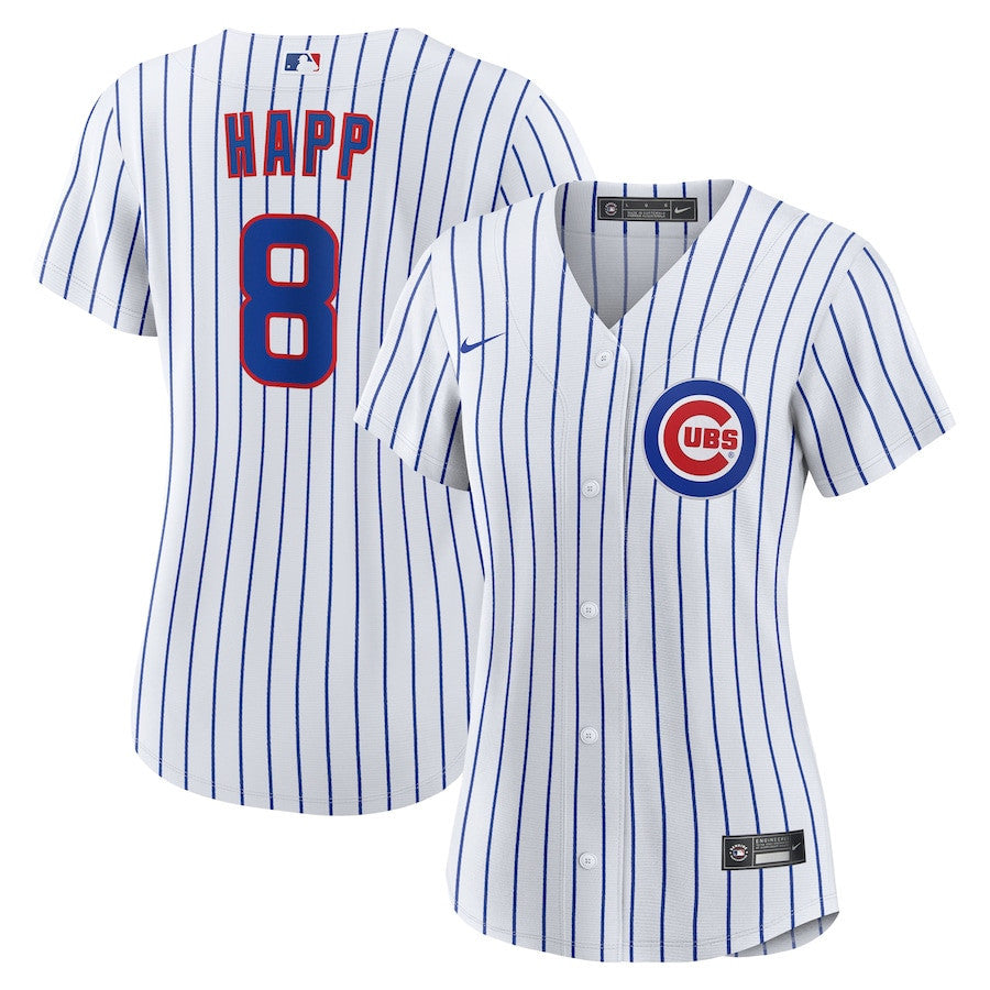 Ian Happ 8 Chicago Cubs Women's Home Jersey - White