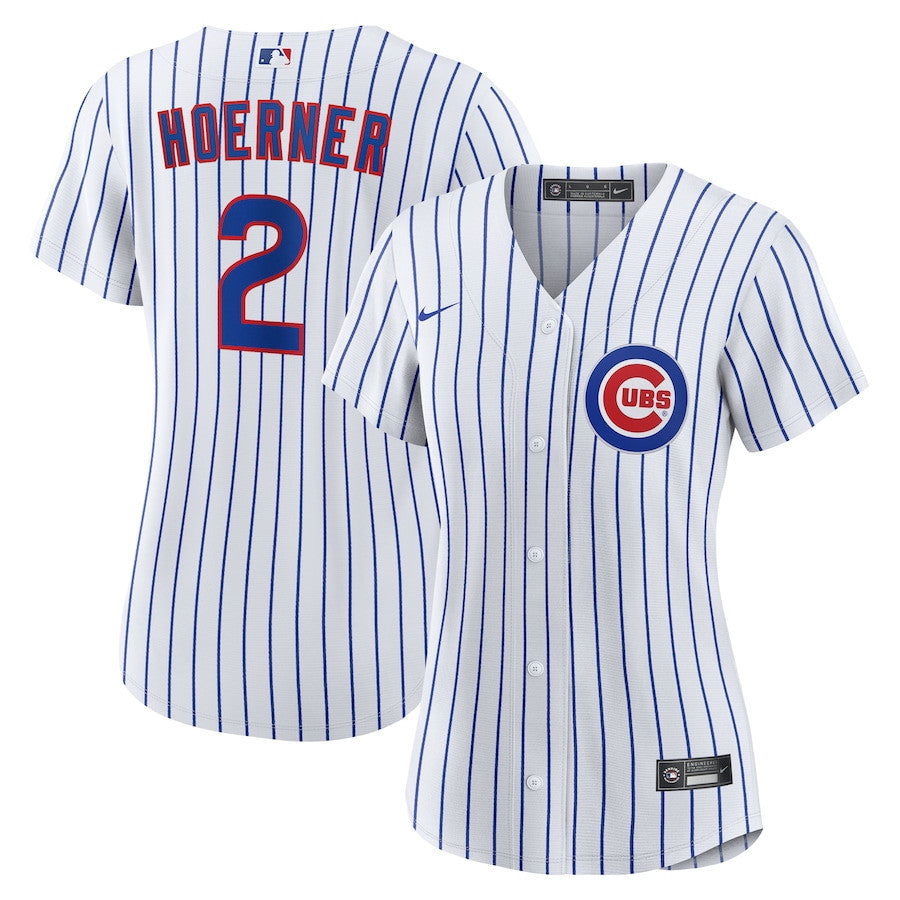 Nico Hoerner 2 Chicago Cubs Women's Home Jersey - White