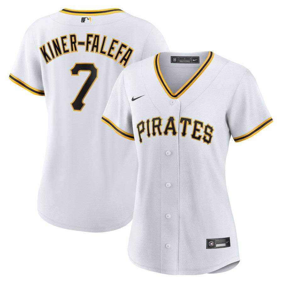 Isiah Kiner-Falefa 7 Pittsburgh Pirates Women's Home Jersey - White