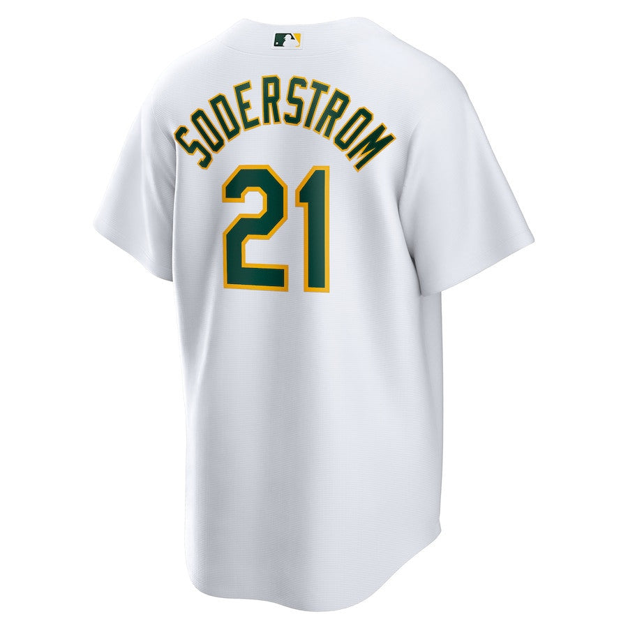 Tyler Soderstrom 21 Athletics Home Men Jersey - White