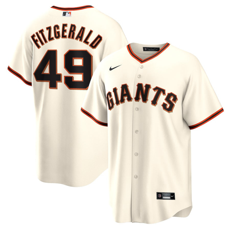 Tyler Fitzgerald 49 San Francisco Giants Home Men Jersey - Cream