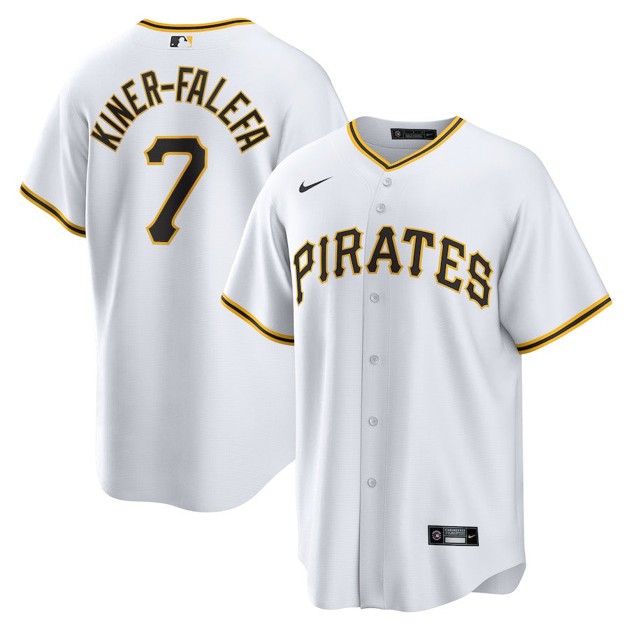 Isiah Kiner-Falefa 7 Pittsburgh Pirates Home Men Jersey - White