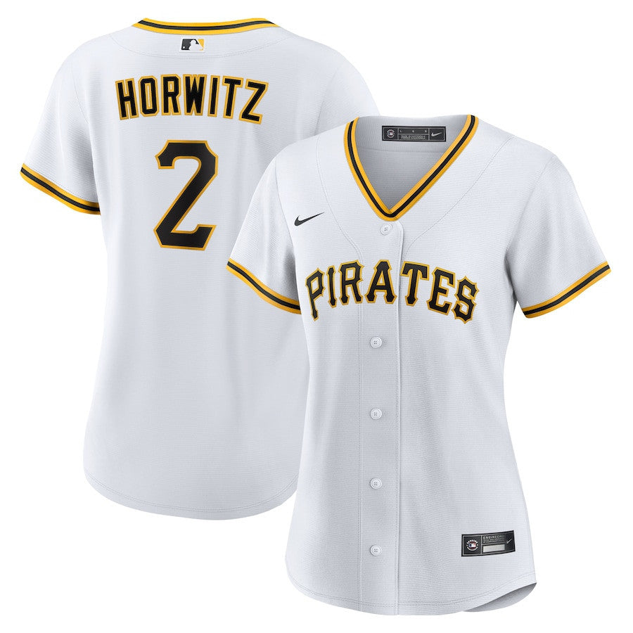 Spencer Horwitz 2 Pittsburgh Pirates Women's Home Jersey - White