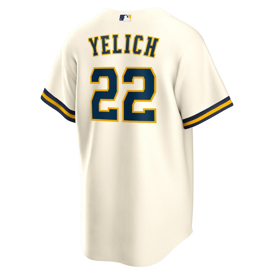 Christian Yelich 22 Milwaukee Brewers Home Men Jersey - White