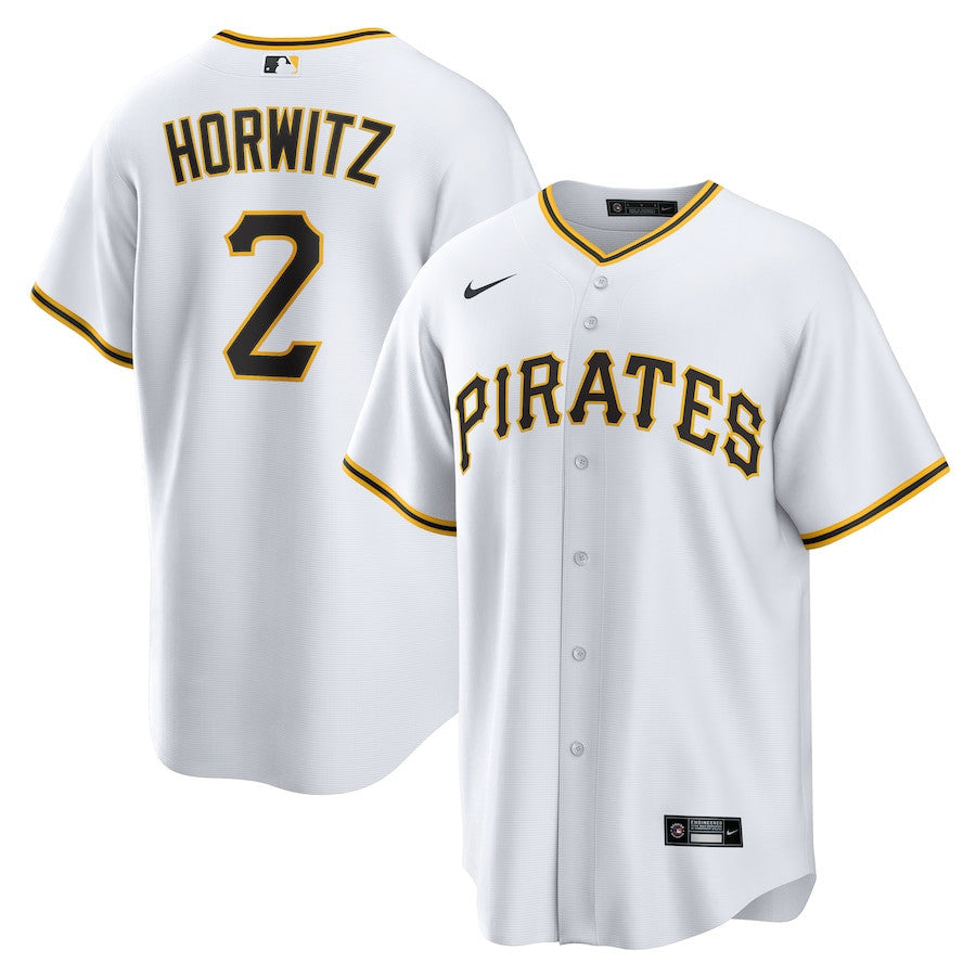 Spencer Horwitz 2 Pittsburgh Pirates Home Men Jersey - White