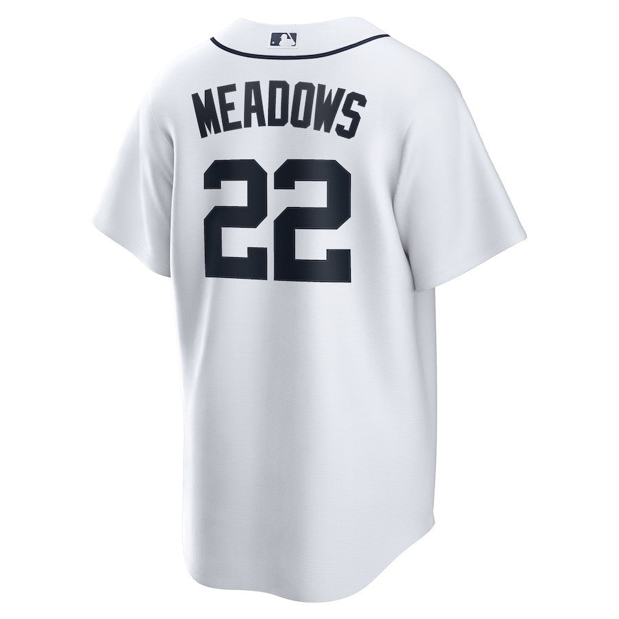 Parker Meadows 22 Detroit Tigers Home Men Jersey - White