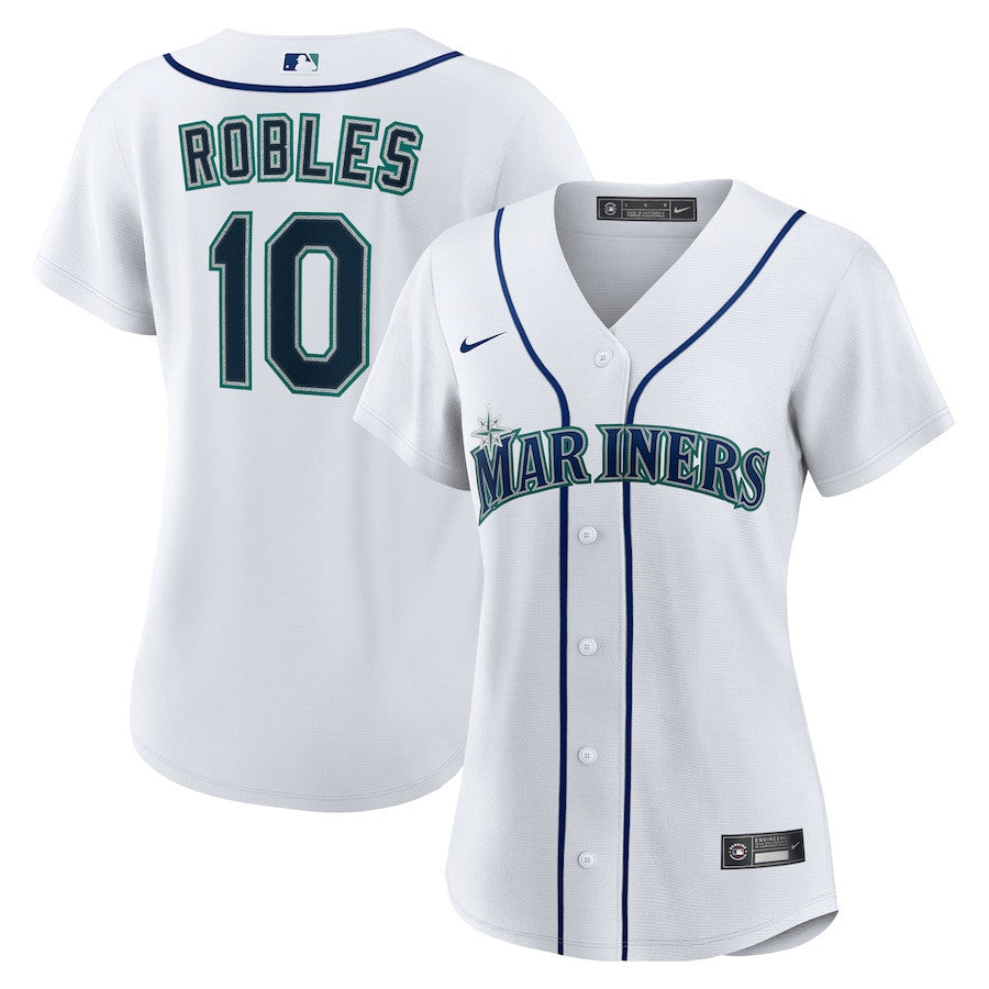 Victor Robles 10 Seattle Mariners Home Women Jersey - White