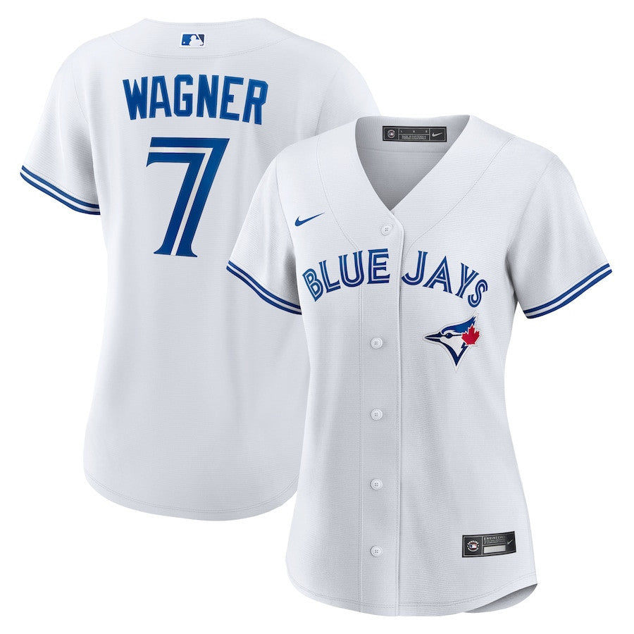 Will Wagner 7 Toronto Blue Jays Home Women Jersey - White