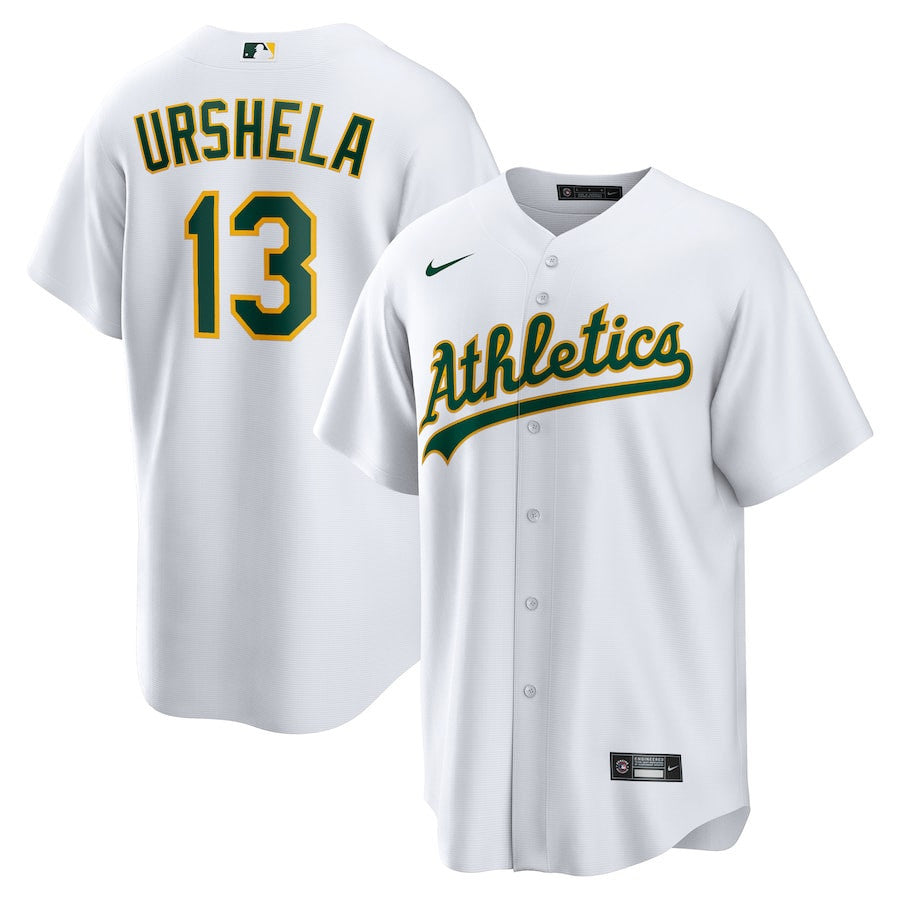 Gio Urshela 13 Athletics Home Men Jersey - White