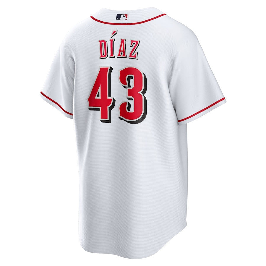 Alexis Diaz 43 Cincinnati Reds Home Men Jersey - White