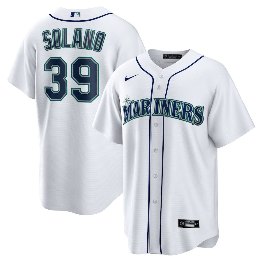 Donovan Solano 39 Seattle Mariners Home Men Jersey - White