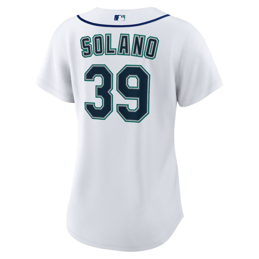 Donovan Solano 39 Seattle Mariners Home Women Jersey - White