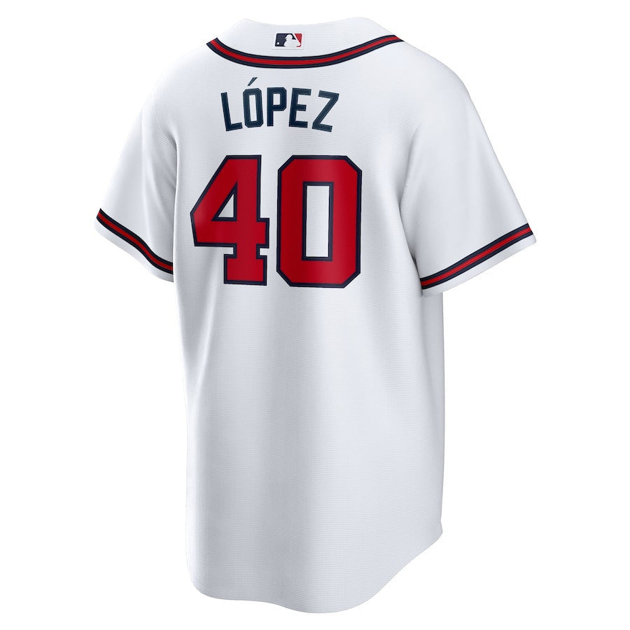 Reynaldo Lopez 40 Atlanta Braves Home Men Jersey - White