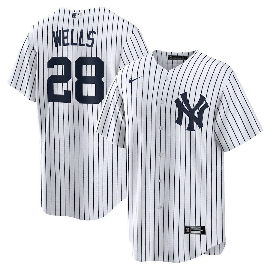 Austin Wells 28 New York Yankees Home Men Jersey - White