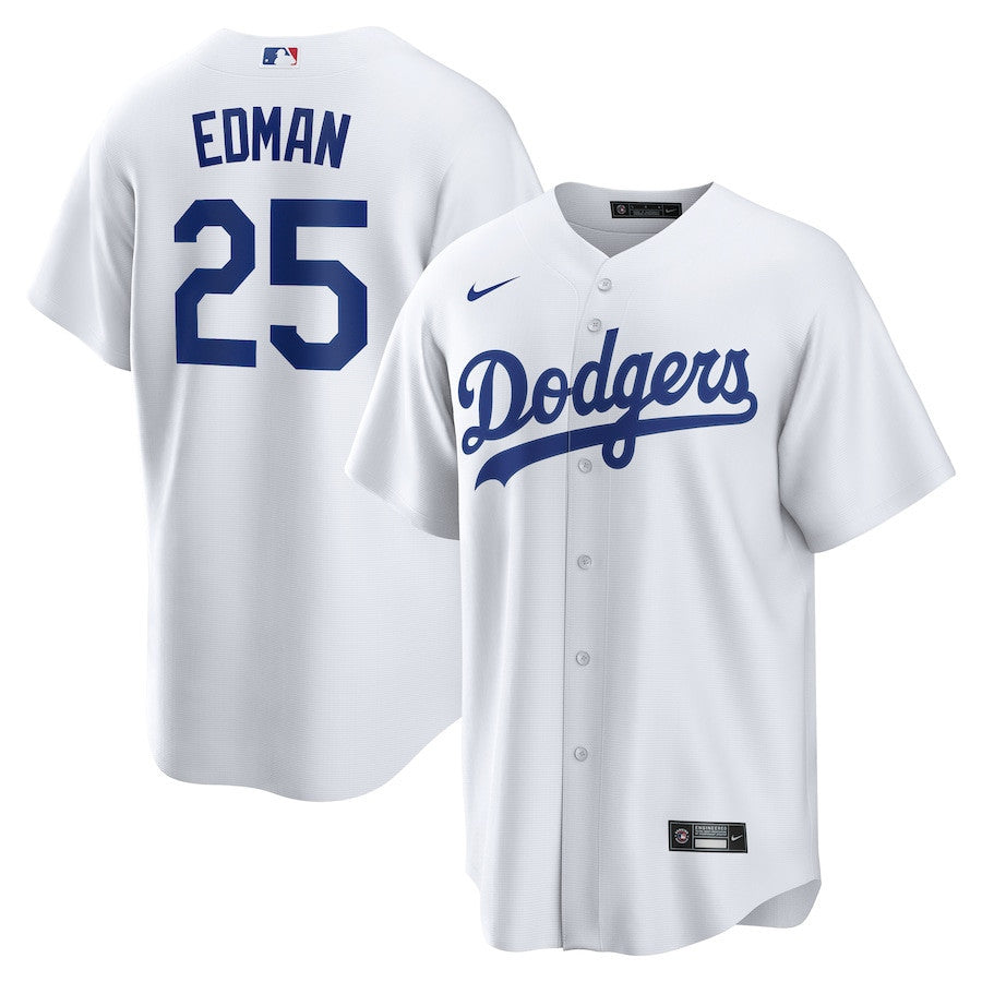 Tommy Edman 25 Los Angeles Dodgers Home Men Jersey - White