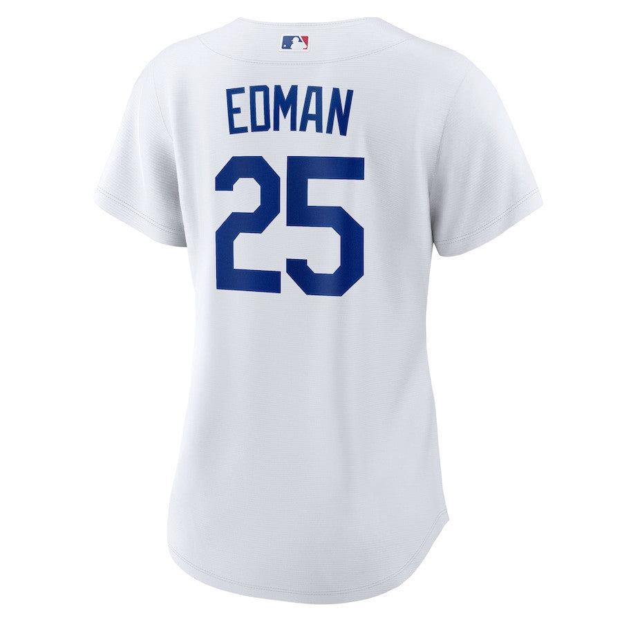 Tommy Edman 25 Los Angeles Dodgers Home Women Jersey - White