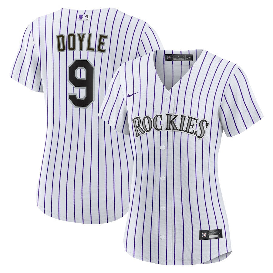 Brenton Doyle 9 Colorado Rockies Home Women Jersey - White