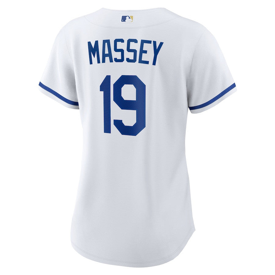 Michael Massey 19 Kansas City Royals Home Women Jersey - White