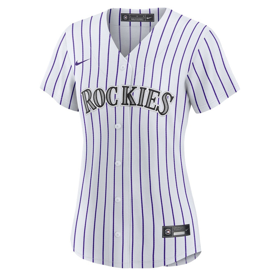 Thairo Estrada 39 Colorado Rockies Home Women Jersey - White