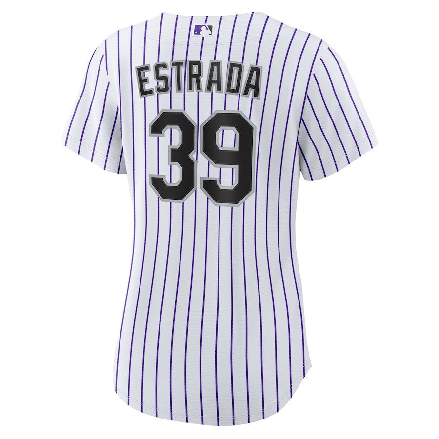 Thairo Estrada 39 Colorado Rockies Home Women Jersey - White
