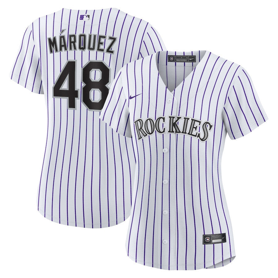 Germán Márquez 48 Colorado Rockies Home Women Jersey - White