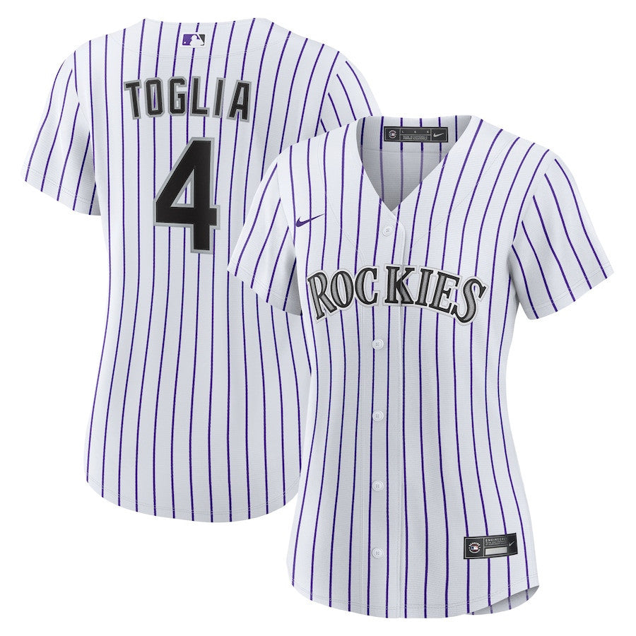 Michael Toglia 4 Colorado Rockies Home Women Jersey - White