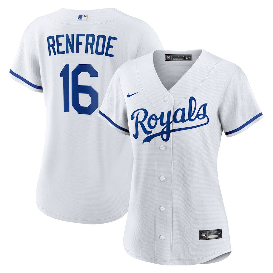 Hunter Renfroe 16 Kansas City Royals Home Women Jersey - White