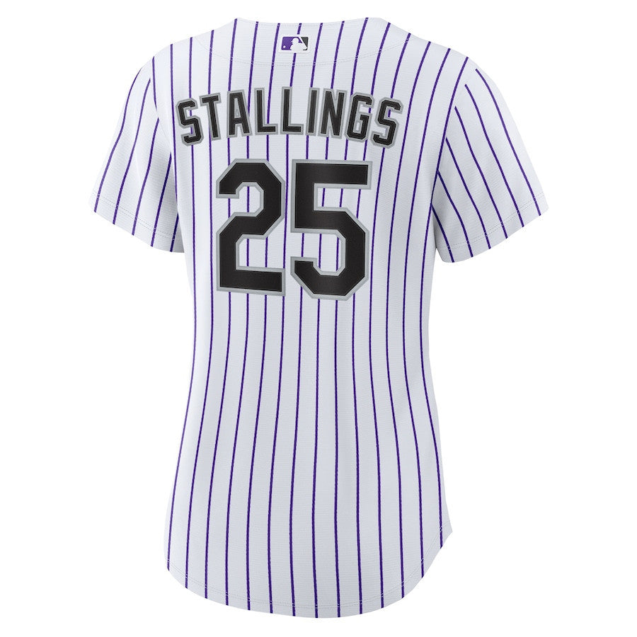 Jacob Stallings 25 Colorado Rockies Home Women Jersey - White